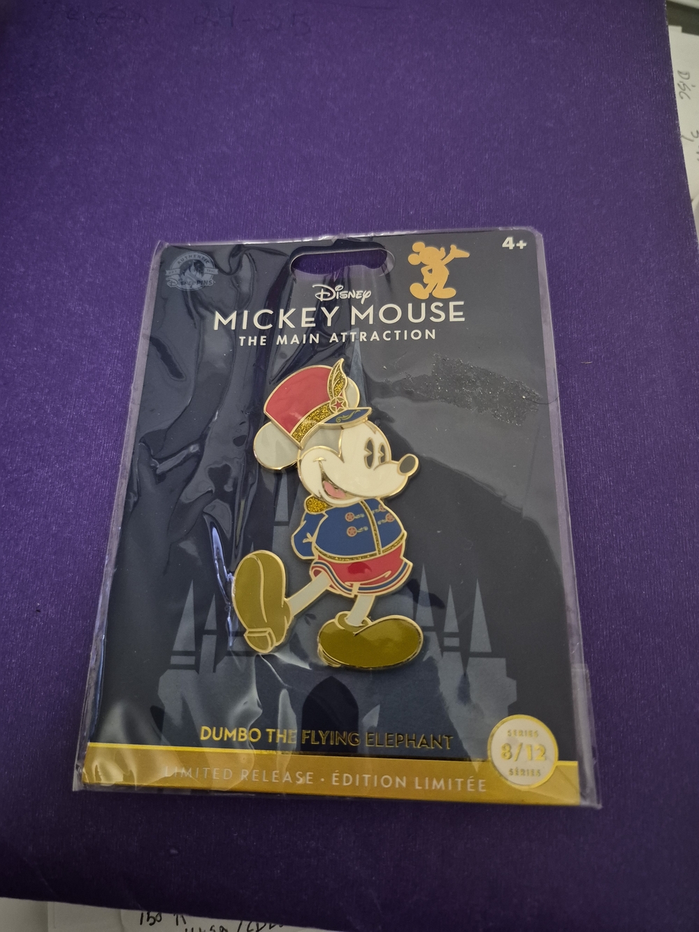 Disney 50th Anniversary Backing Card - Purple and Black
